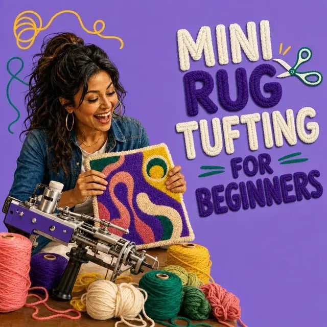 Mini rug tufting for beginners