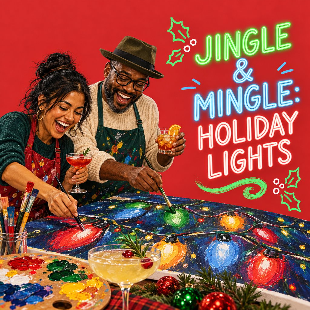 Jingle & Mingle: Holiday Lights Painting & Festive Cocktails image #1