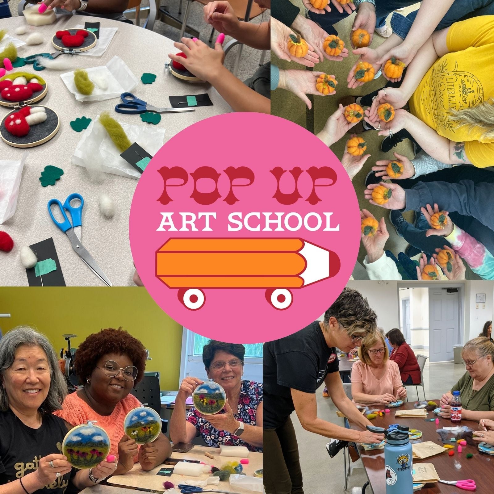 Needle Felting Art Workshop for Teams