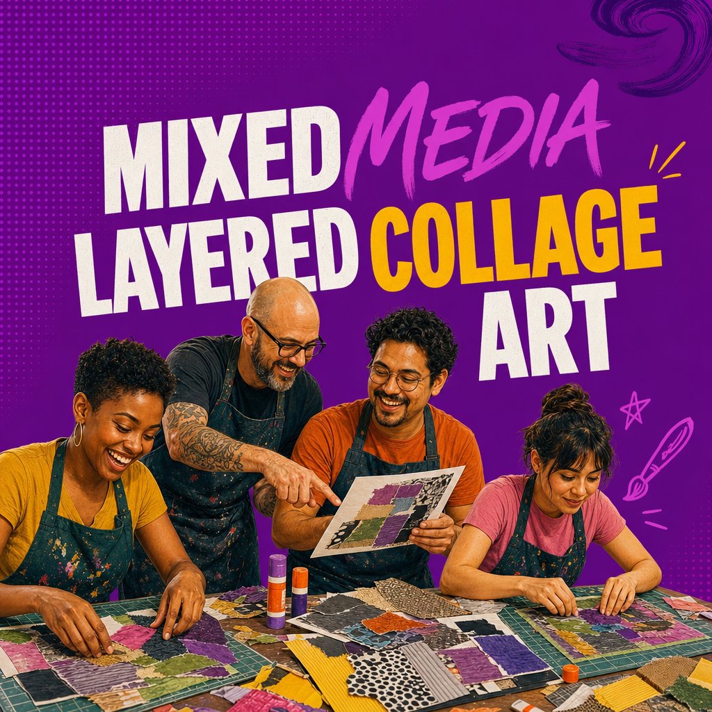 Mixed Media Layered Collage Art