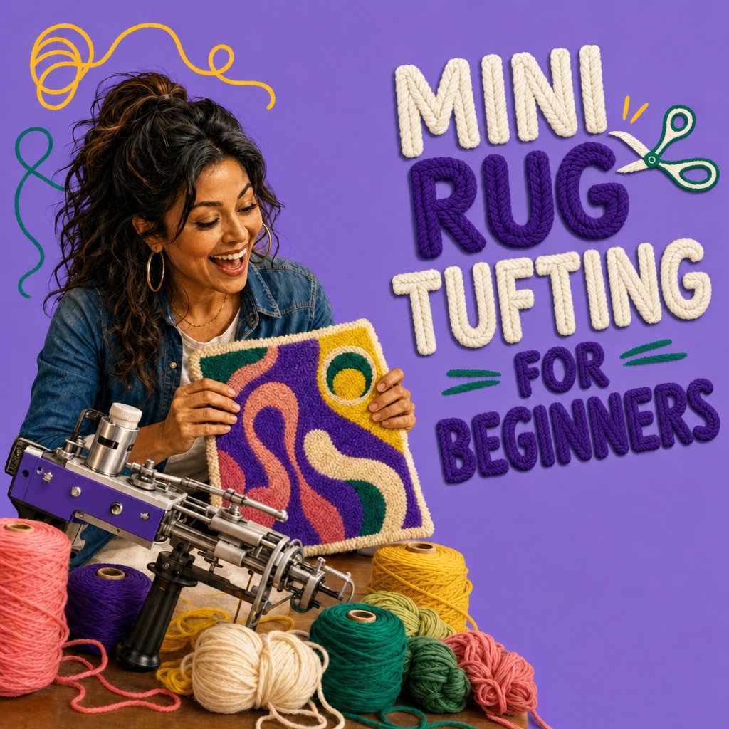 Mini rug tufting for beginners
