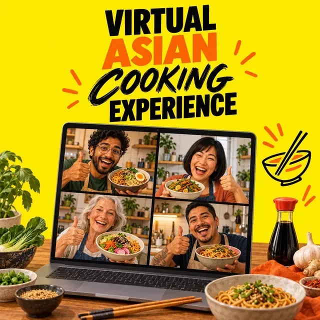 Virtual Asian Cooking Experience with Shopping List