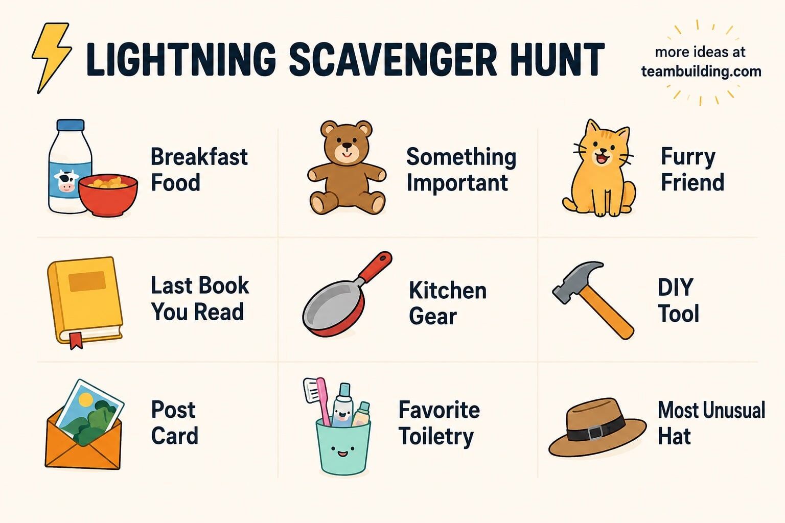 Lightning scavenger hunt prompt examples
