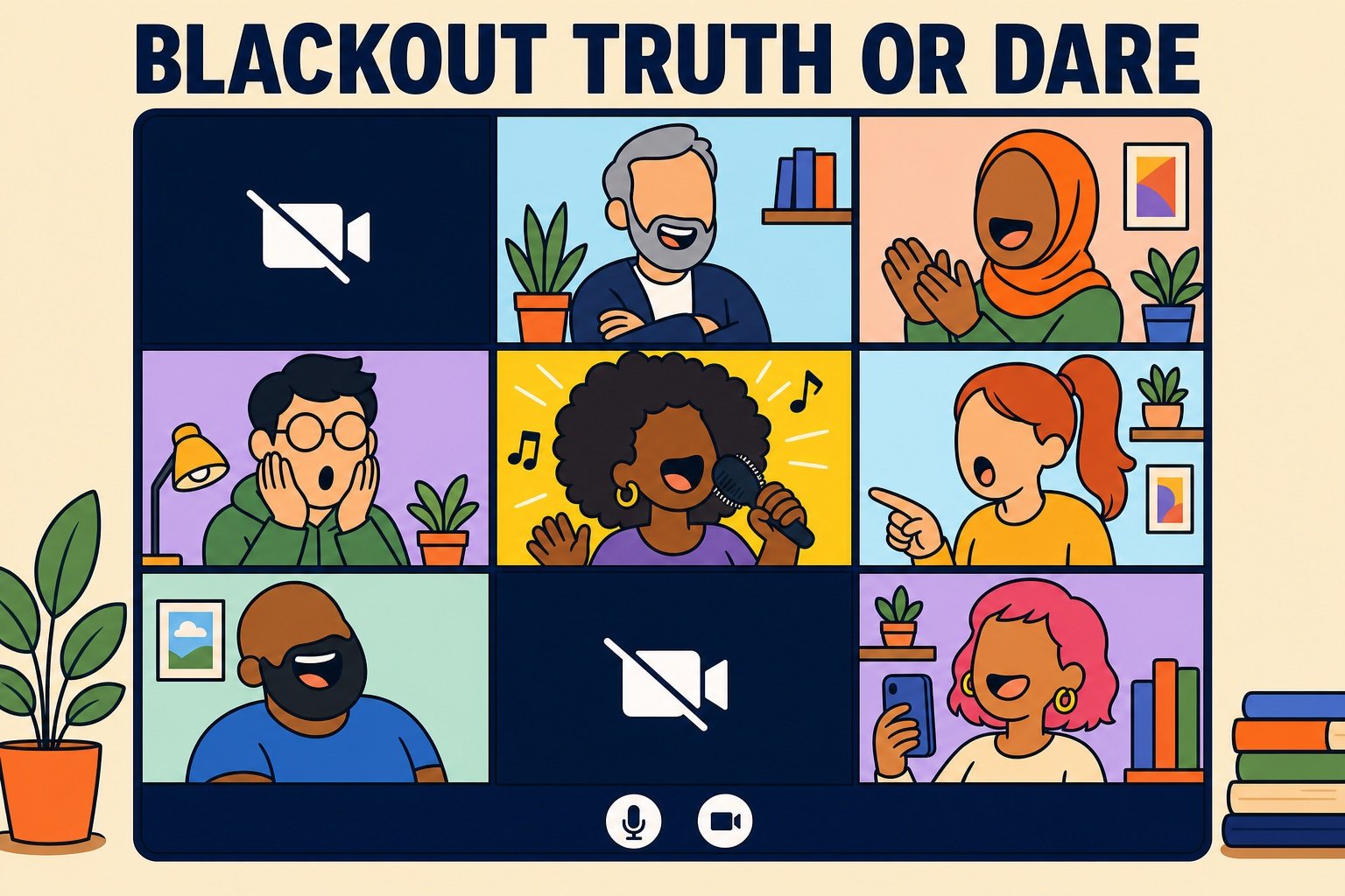 Blackout Truth or Dare on Zoom: opt out by turning your camera off