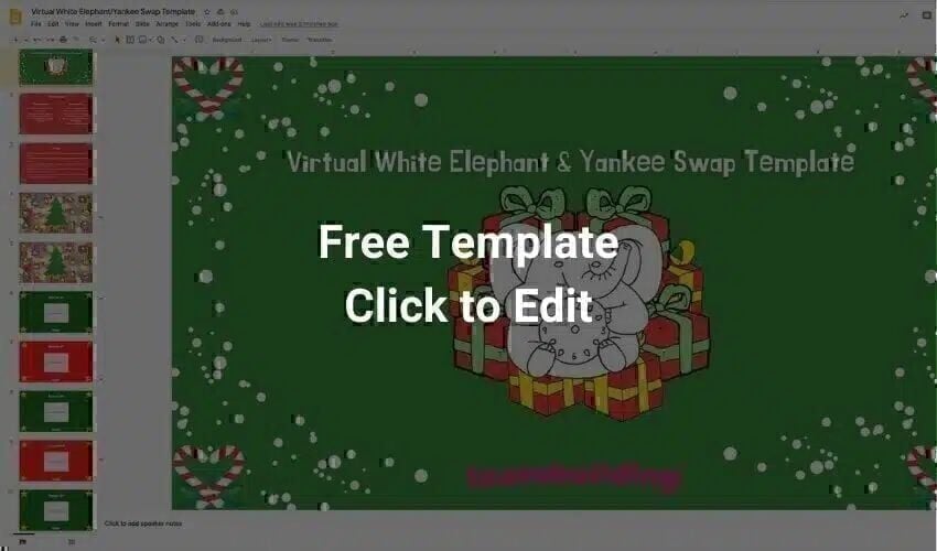 Virtual white elephant template