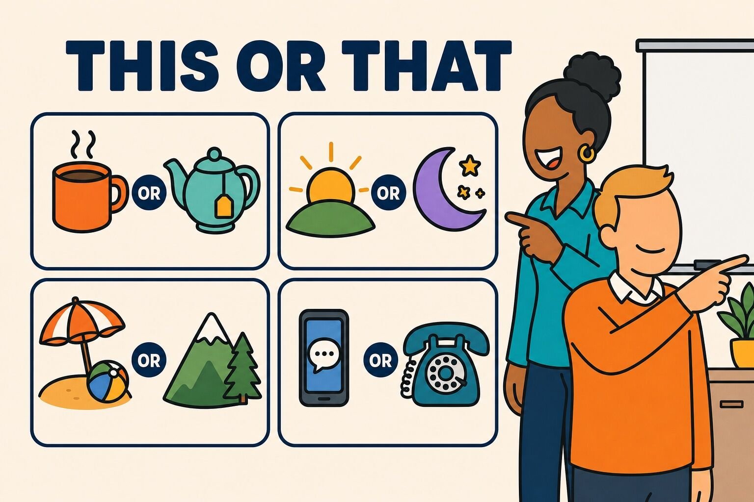 This or That prompt examples for get to know you games
