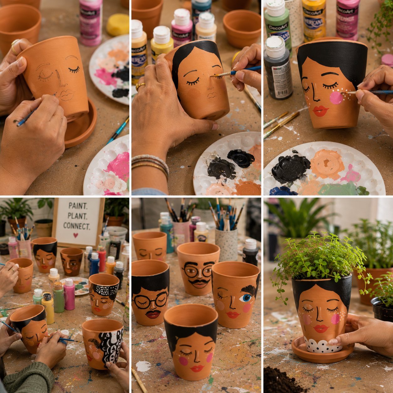 Portrait Planters: A Living Art Workshop image #3