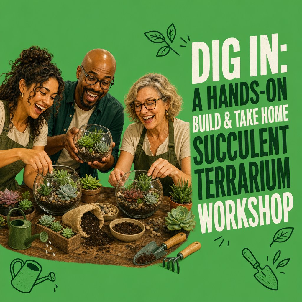 Dig In: A Hands-On Build & Take Home Succulent Terrarium Workshop