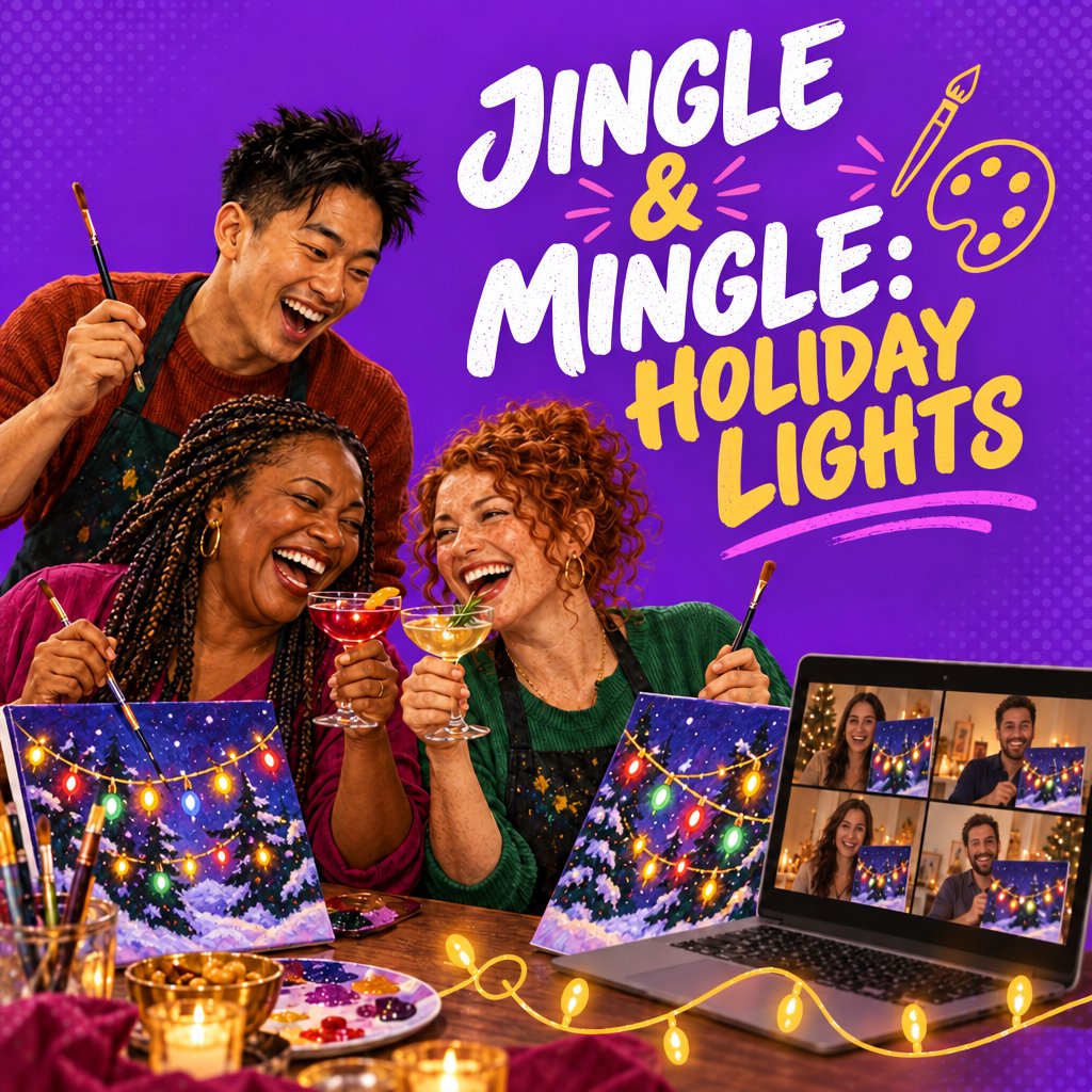 Jingle & Mingle: Holiday Lights Painting & Festive Cocktails