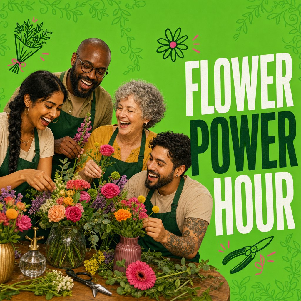 Flower Power Hour: Flower Arrangement Workshop San Francisco