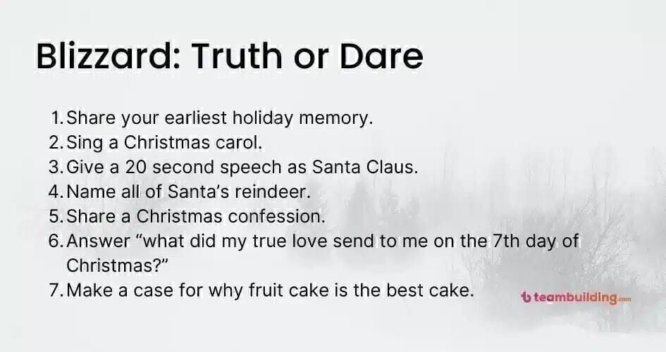 Blizzard Truth or Dare list