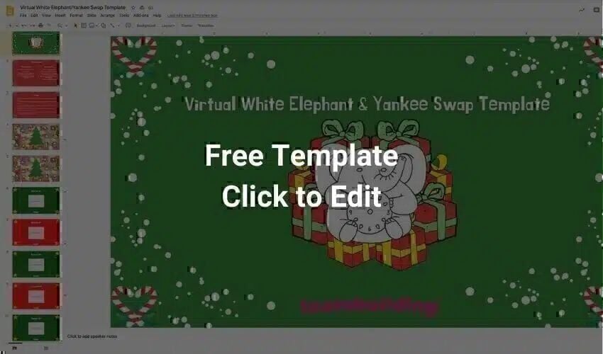 Virtual white elephant template