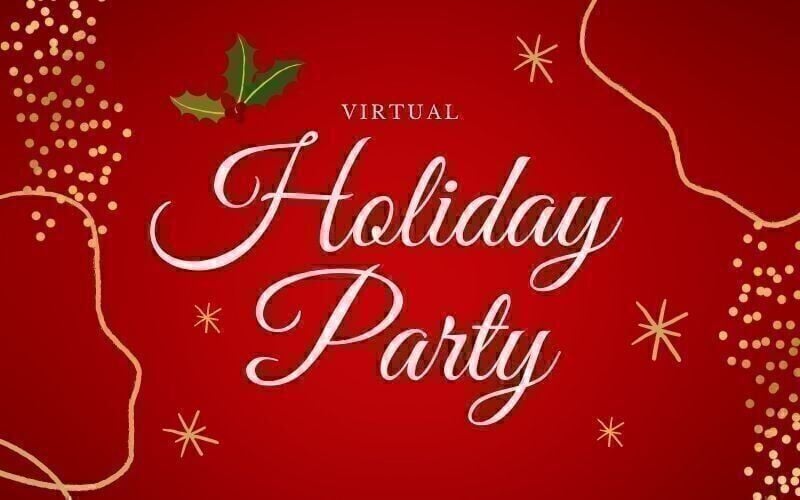 virtual holiday party banner