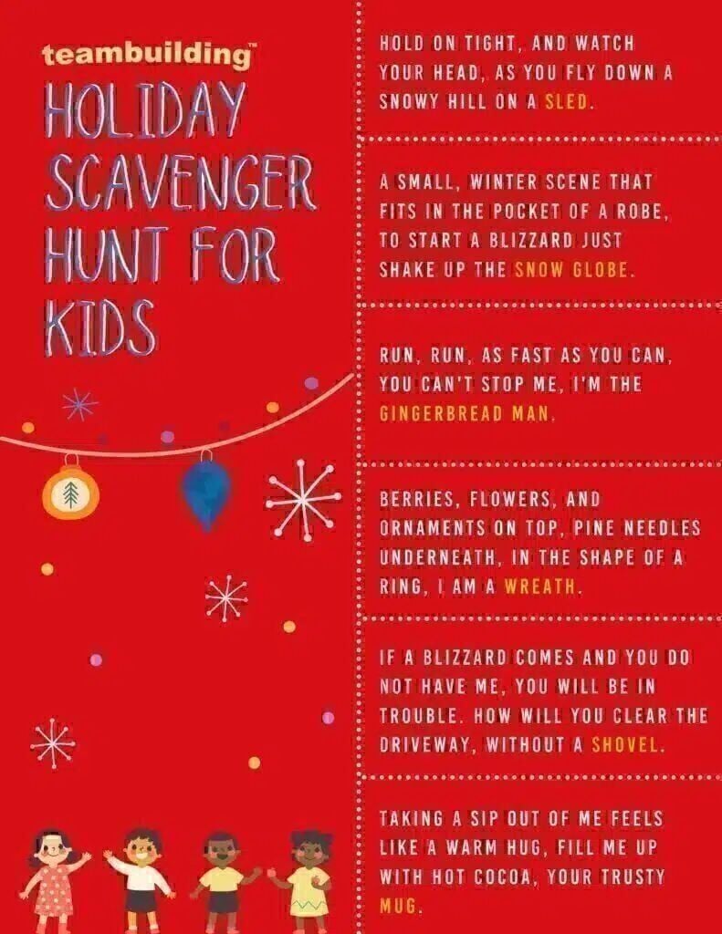 Holiday scavenger hunt for kids answers