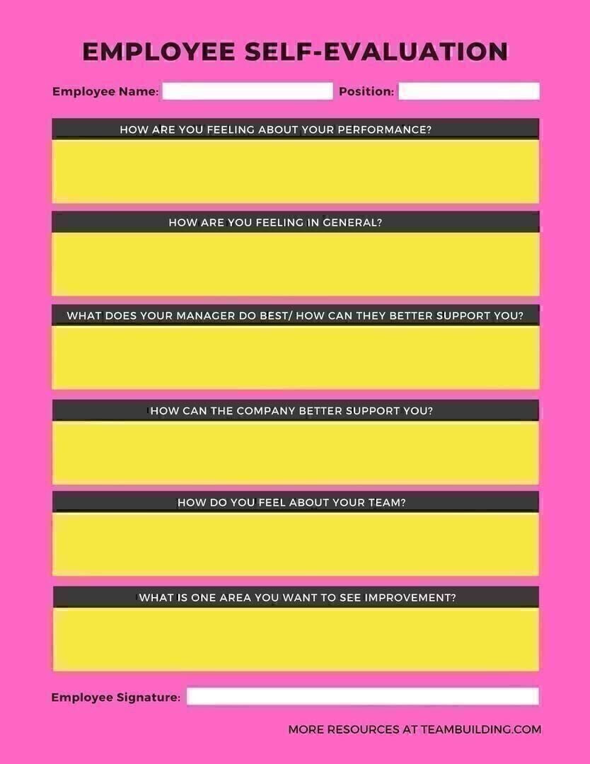 Employee Self Evaluation