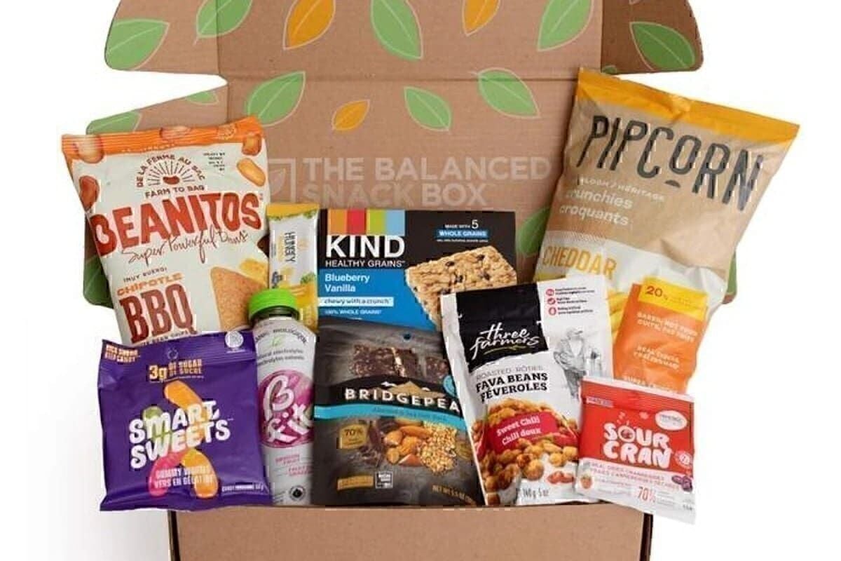 A picture of a box of snacks