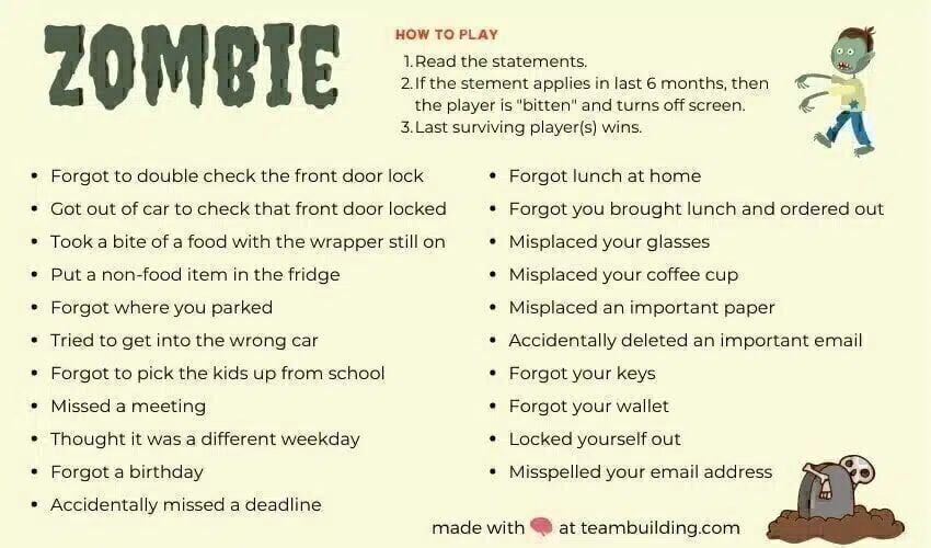 Zombie Halloween game