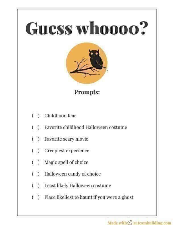 Virtual Halloween game template