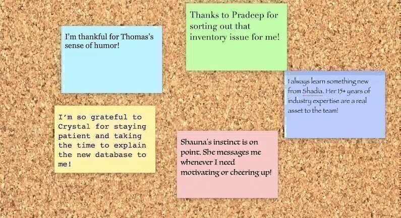 virtual gratitude wall