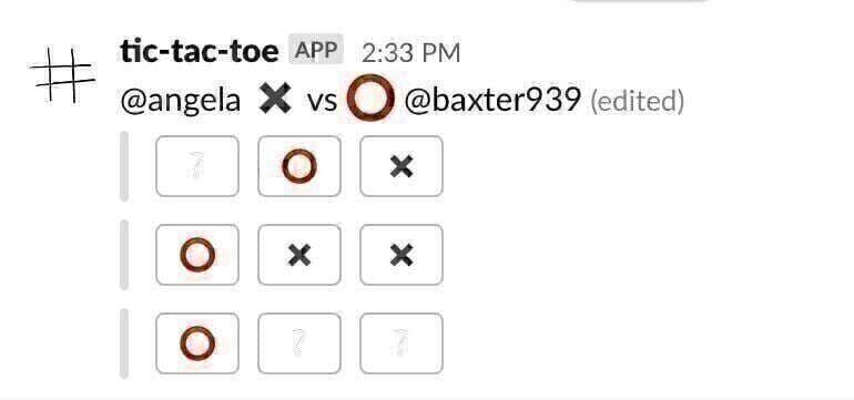 Example of Tic Tac Toe game